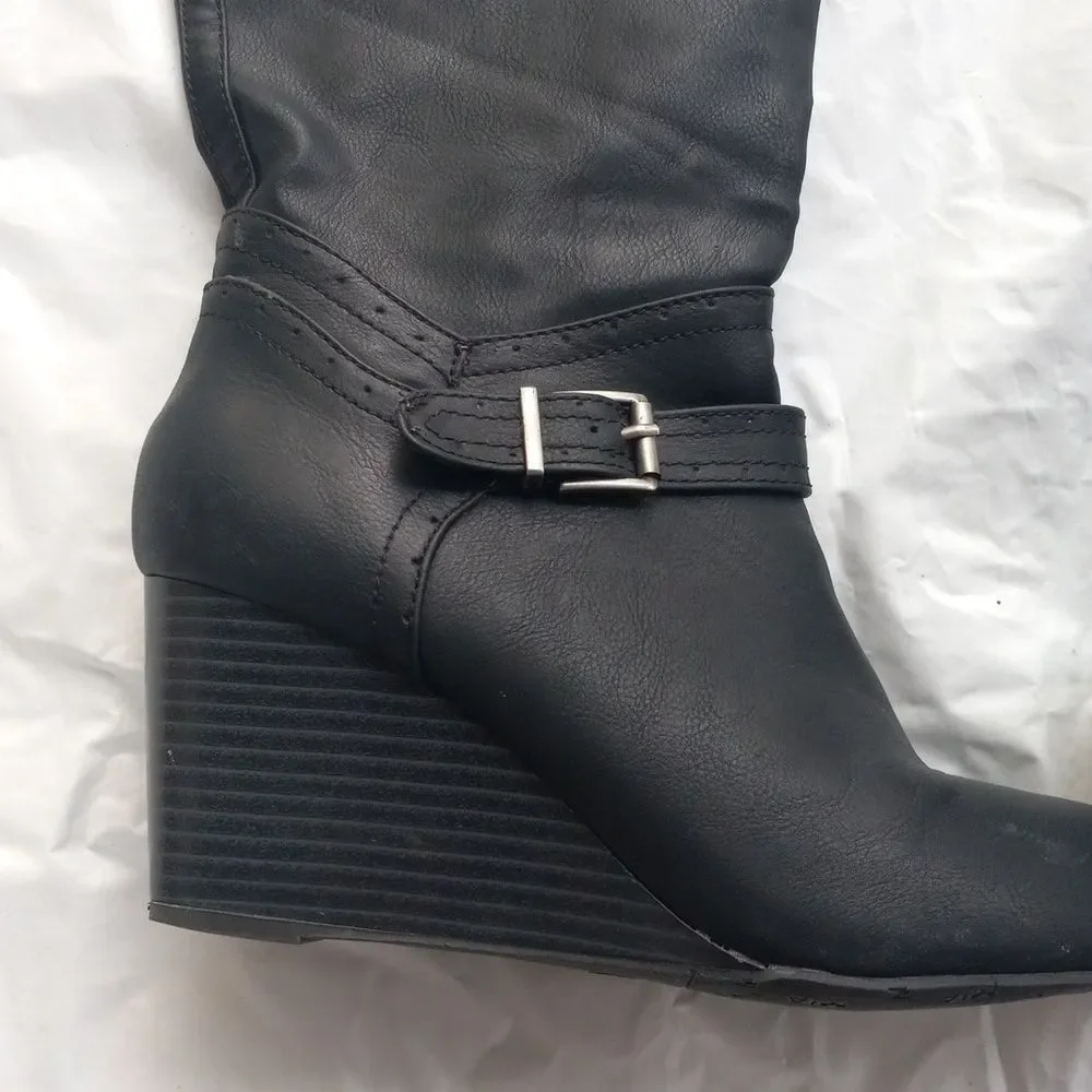 Mia Women's Claretta Knee High Boot Black Sz 8.5 - Picture 2 of 13